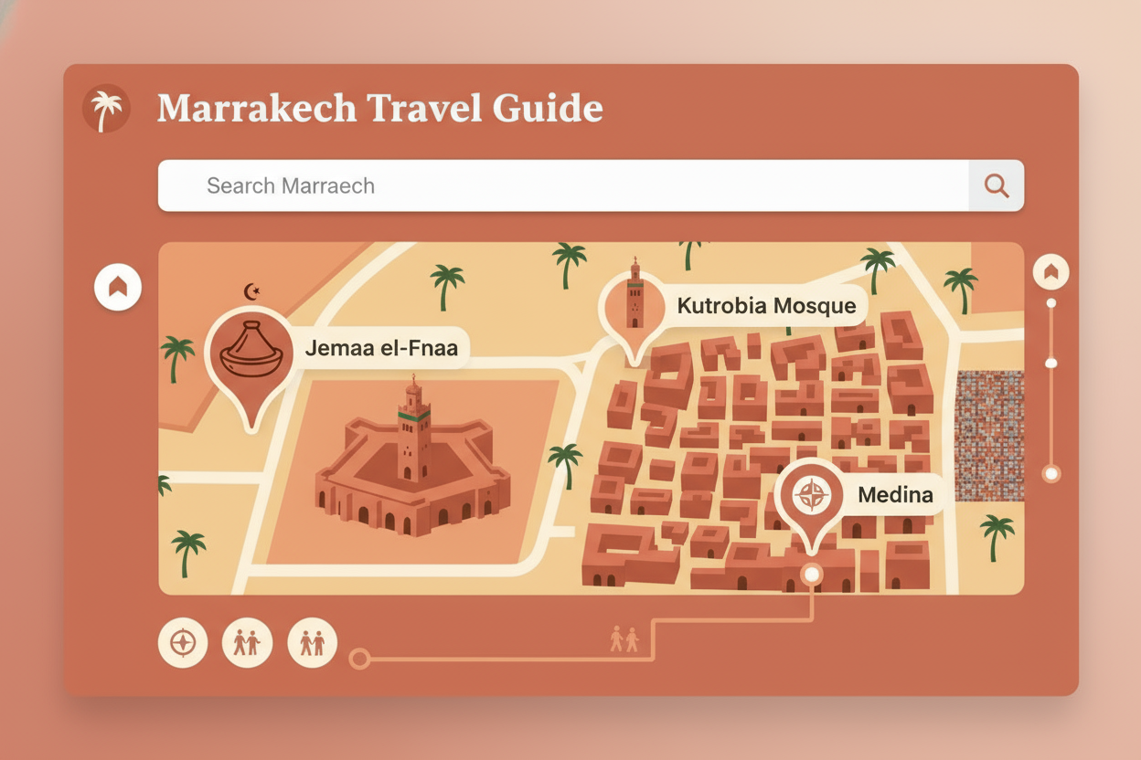 guia google maps marrakech